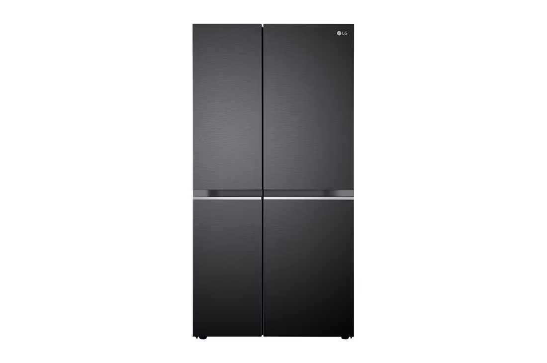 LG 664L Side-by-Side Refrigerator with Multi Air Flow, Multi Digital Sensors, Smart Diagnosis™, Matte Black Finish, 3-Star